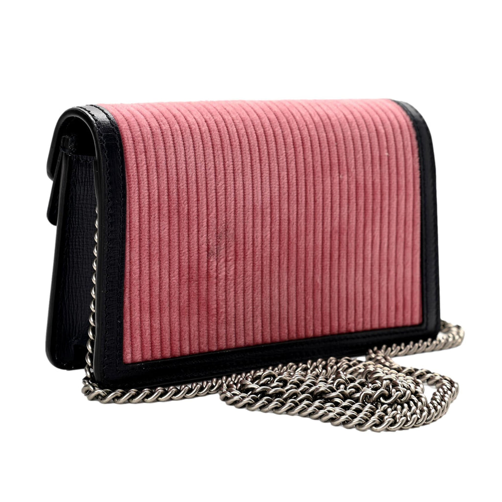 Gucci Dionysus Pink Corduroy Super Mini Shoulder Bag