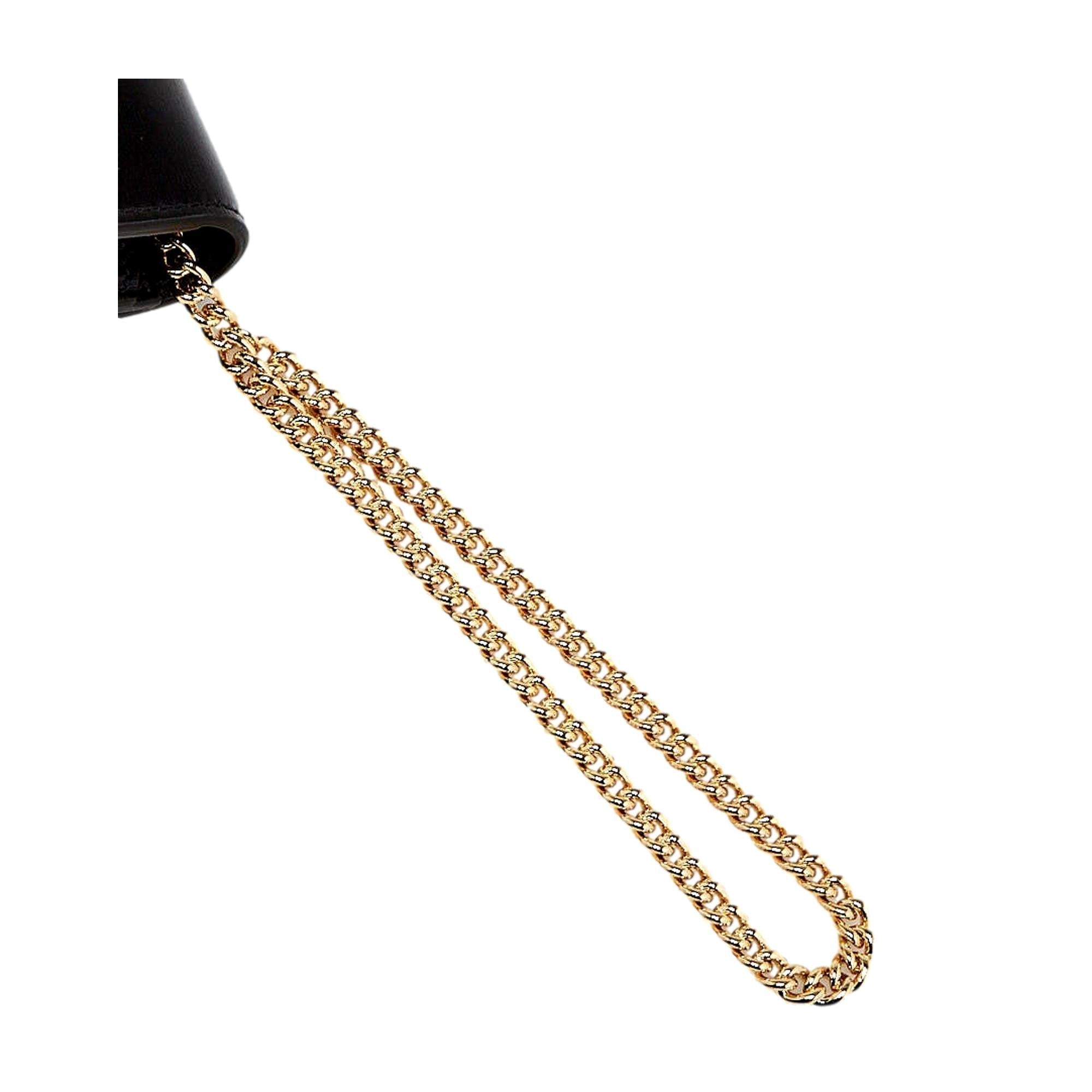 Gucci Horsebit 1955 Black Leather Chain Wristlet 614381