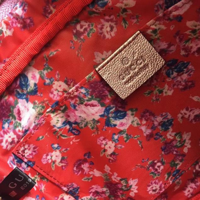 Gucci Laminated Leather Small Shoulder Bag Blue/Pink