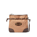 Leather and GG Supreme Fabric Shoulder Bag