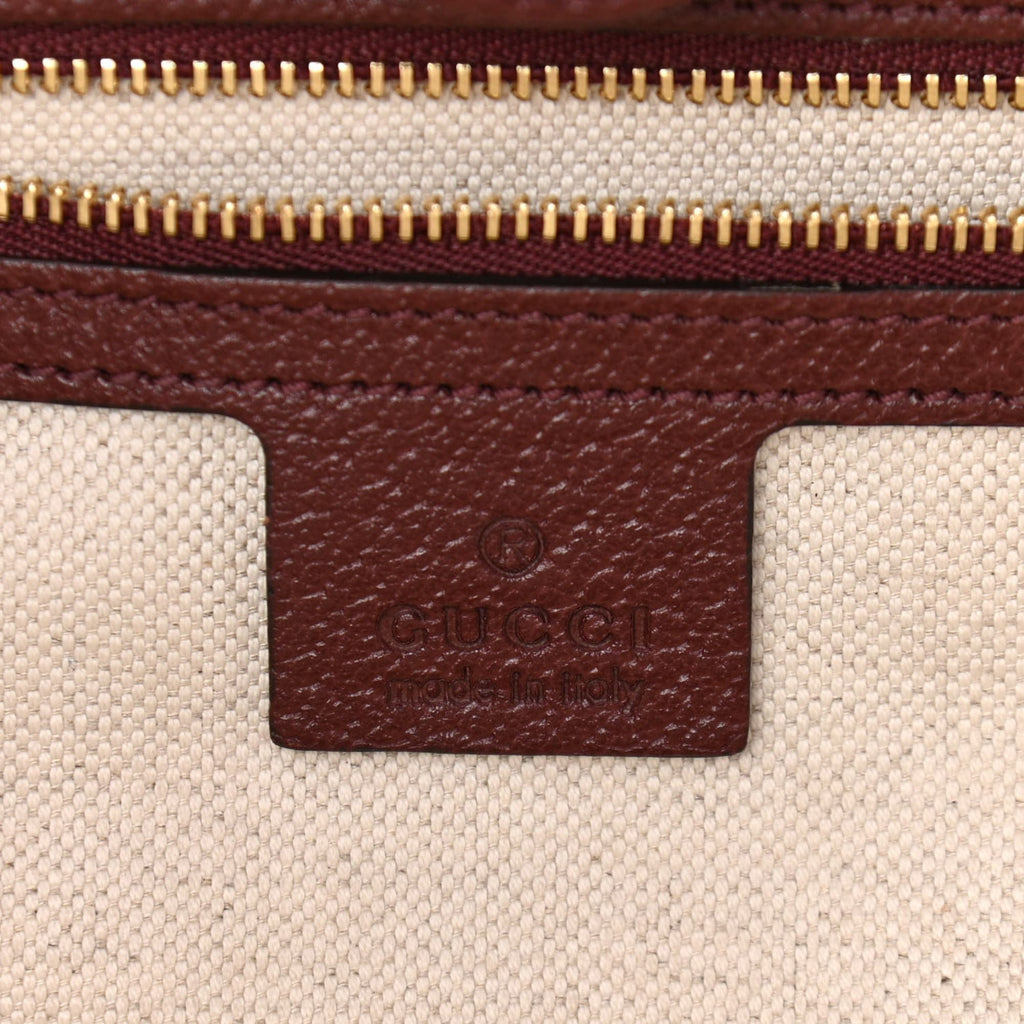 Gucci Monogram Medium Ophidia Shopping Tote Sahara Rubino Burgundy