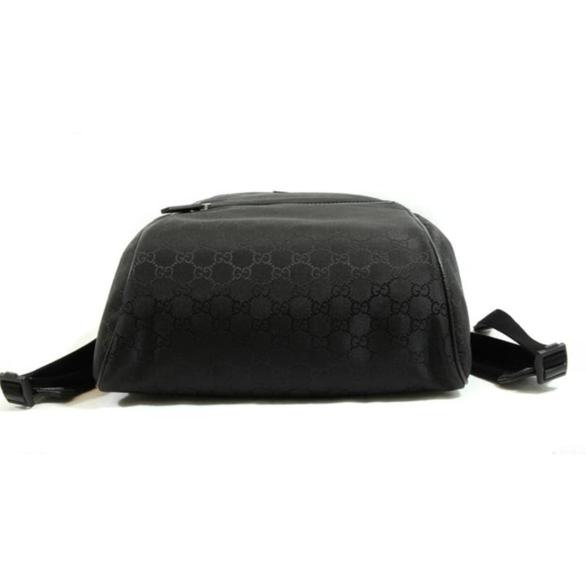 Gucci Nylon GG Guccissima Black Slim Backpack Travel Bag 449181