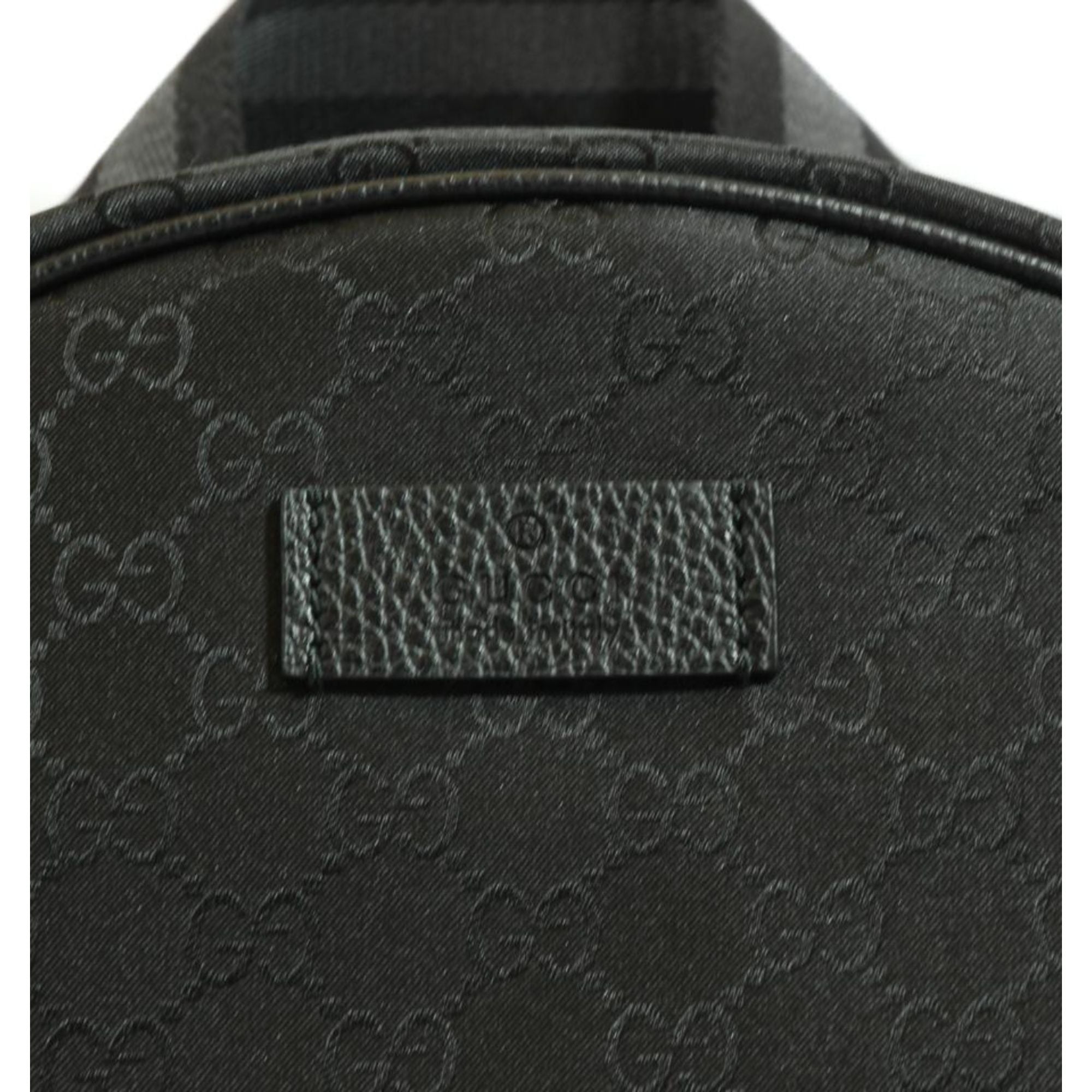 Gucci Nylon GG Guccissima Black Slim Backpack Travel Bag 449181