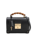 Padlock Small Bamboo Black Shoulder Bag