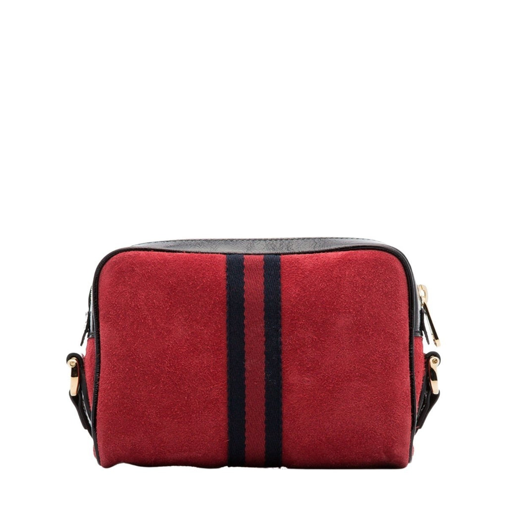 Red Ophidia Suede Mini Bag