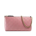 Signature Pink Leather Wristlet Wallet