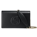 Gucci Soho Wallet on Chain Black Leather Cross Body Bag