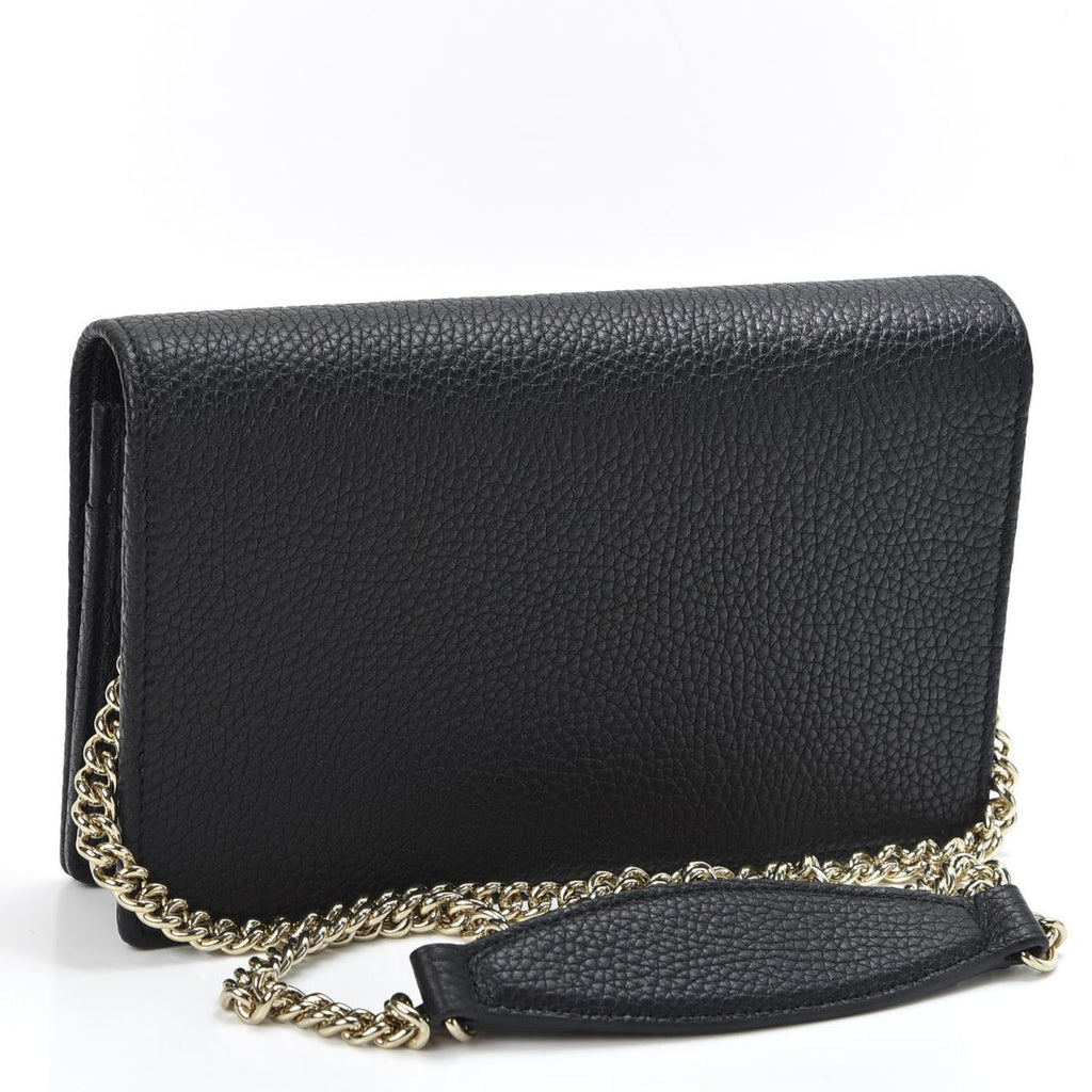 Gucci Soho Wallet on Chain Black Leather Cross Body Bag