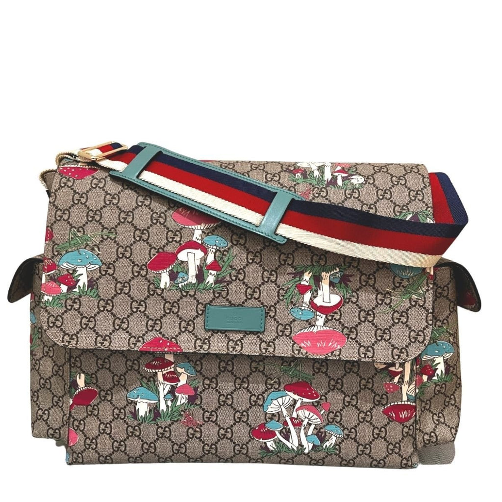 Supreme Mushroom-print Canvas Baby Diaper Changing Bag