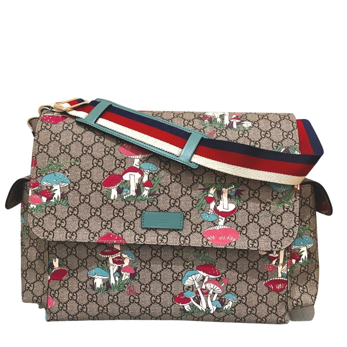 Supreme Mushroom-print Canvas Baby Diaper Changing Bag