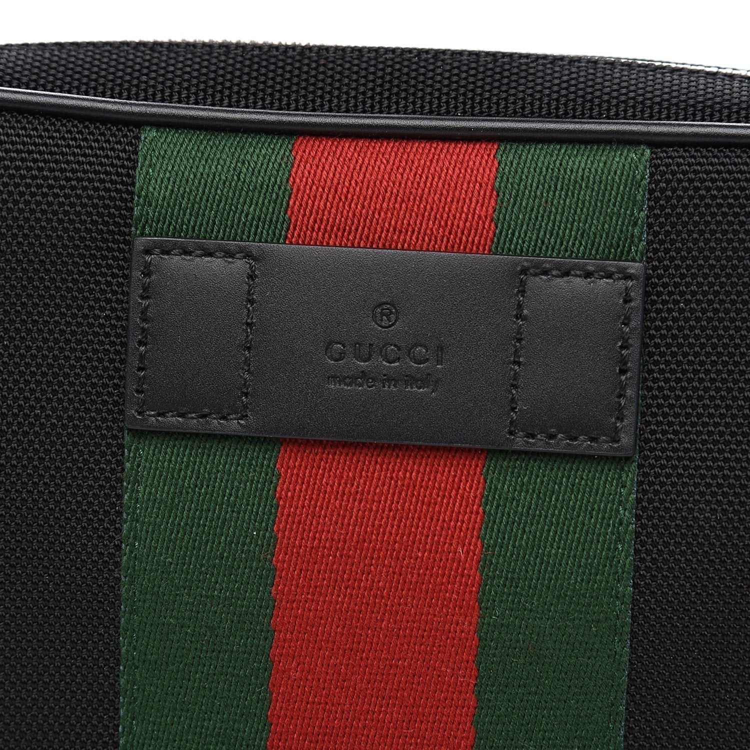 Gucci Techno Canvas Belt Bag Green Red Web 630919
