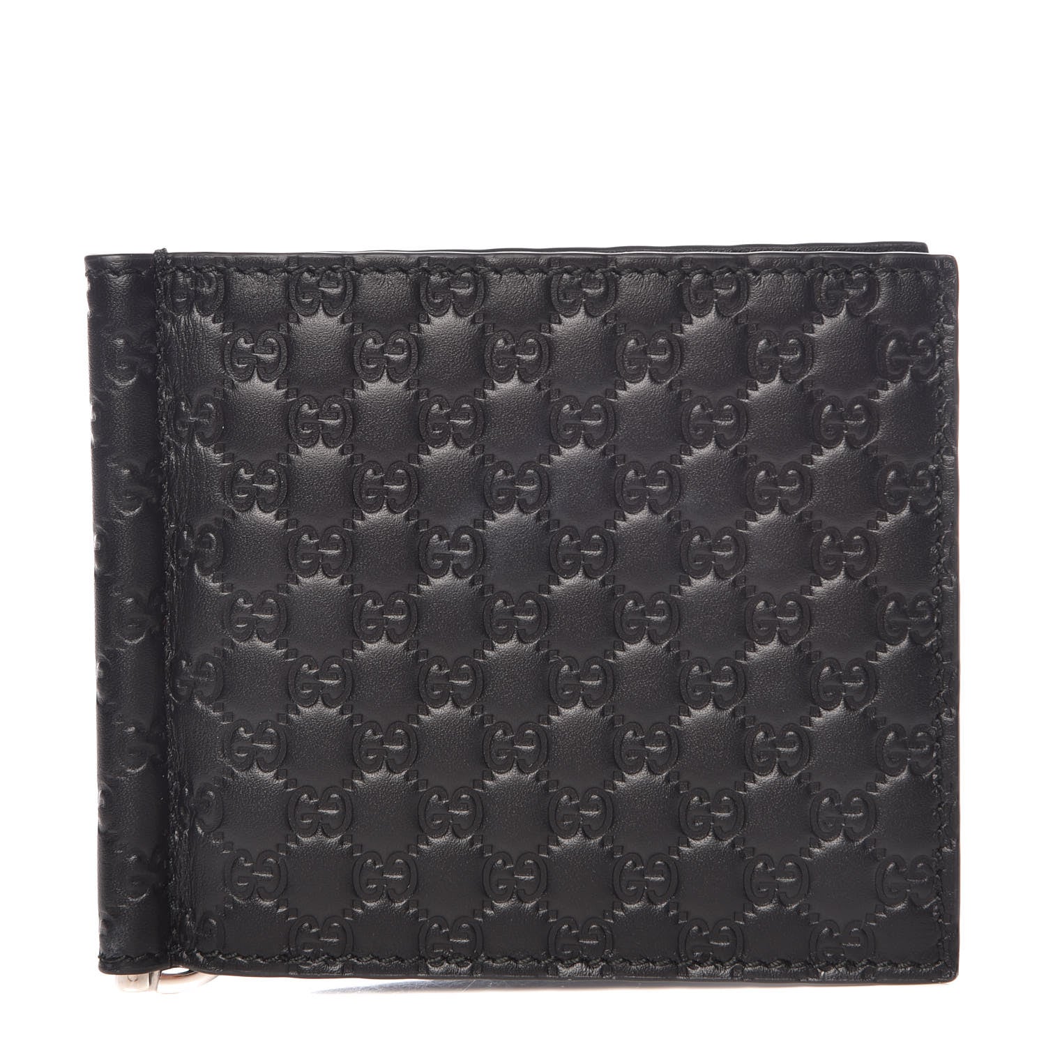 Gucci Unisex Microguccissima GG Black Money Clip Wallet 544478