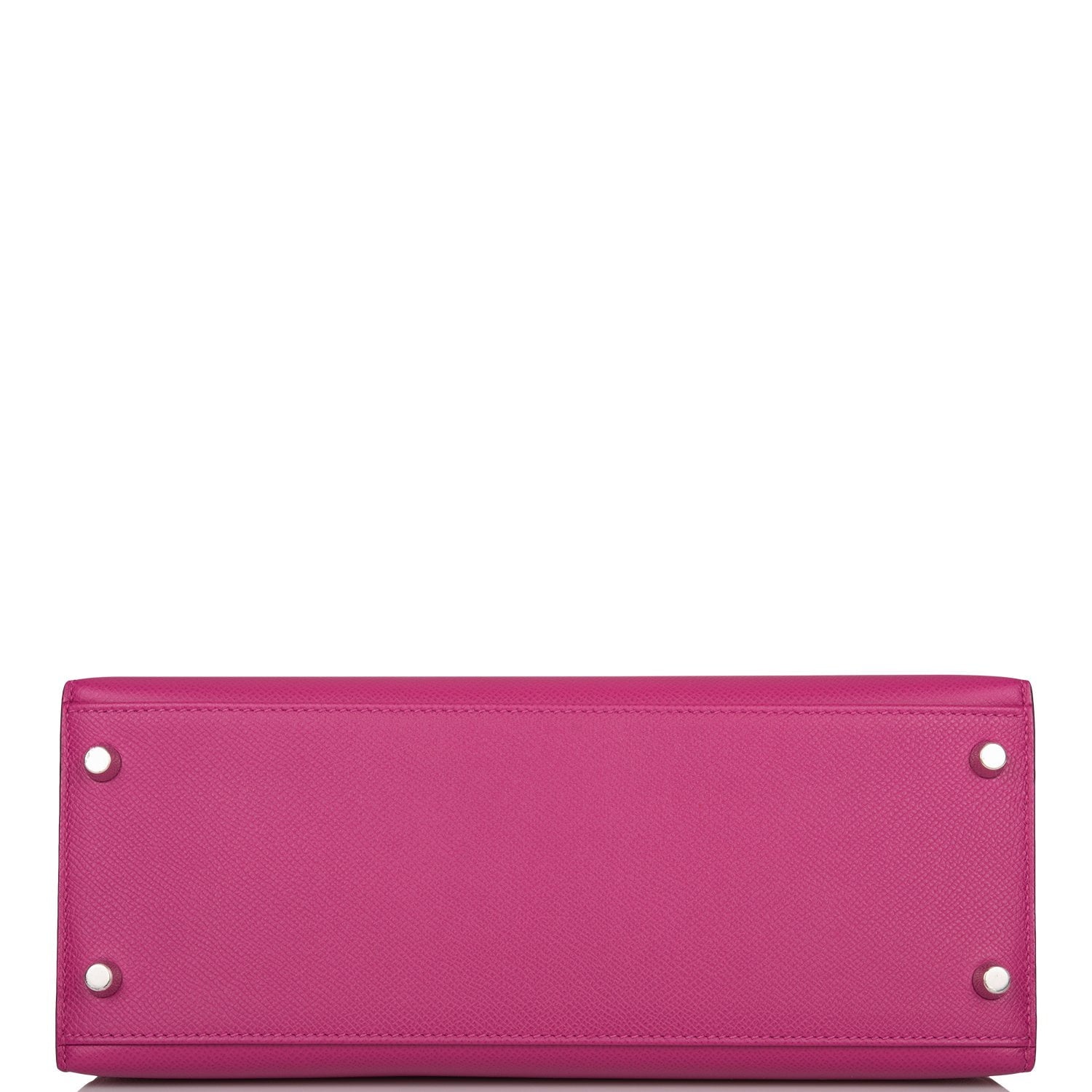 Pre-owned Hermes Special Order (HSS) Kelly Sellier 28 Rose Pourpre and Rose Jaipur Epsom Brushed Palladium Hardware