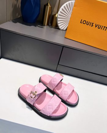 louis vuitton Women's Bom Dia Flat Mule Pink For Women