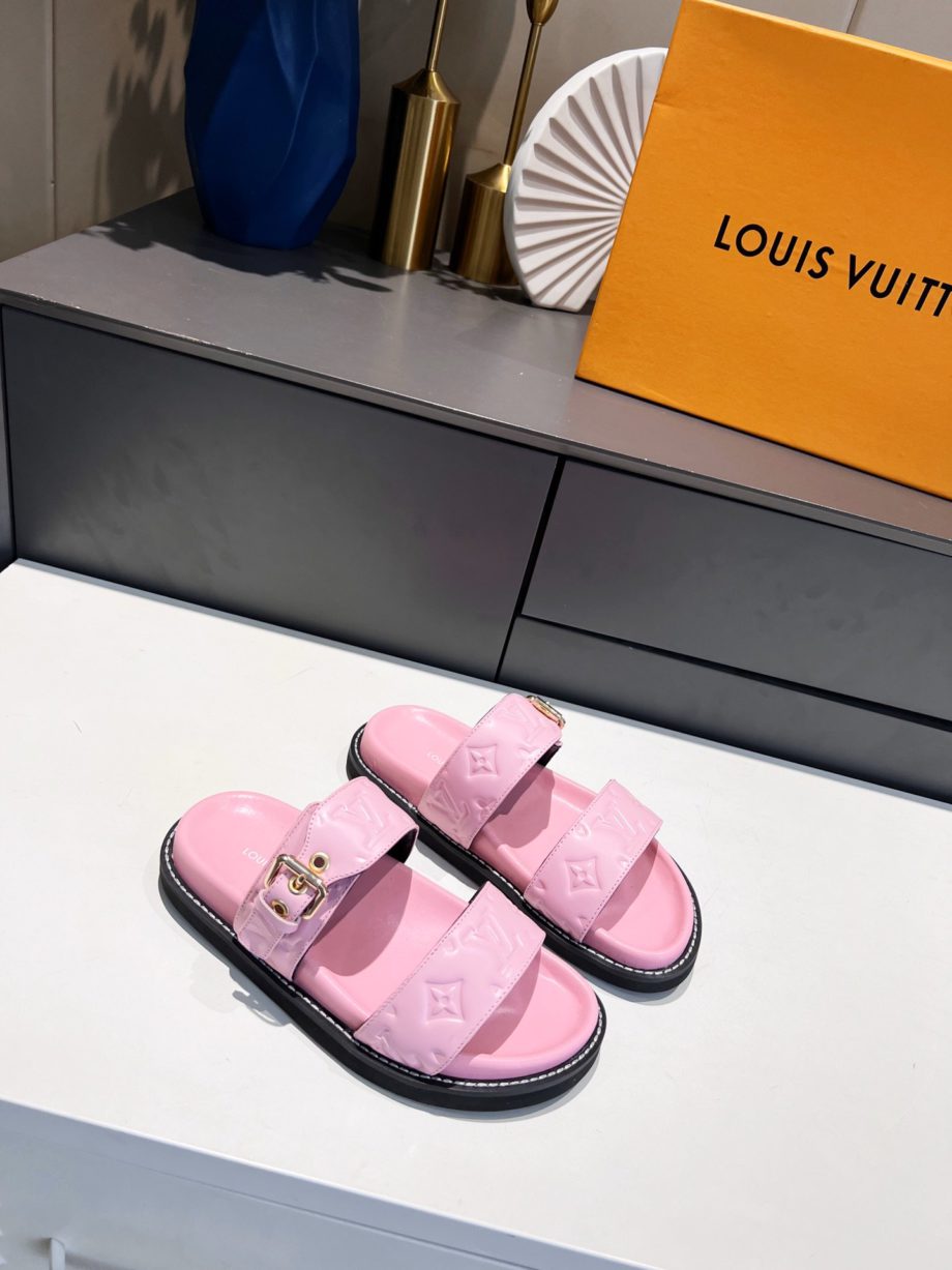 louis vuitton Women's Bom Dia Flat Mule Pink For Women