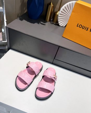 louis vuitton Women's Bom Dia Flat Mule Pink For Women