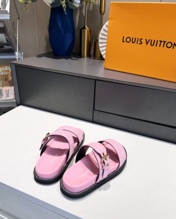 louis vuitton Women's Bom Dia Flat Mule Pink For Women