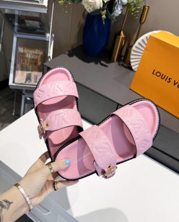 louis vuitton Women's Bom Dia Flat Mule Pink For Women