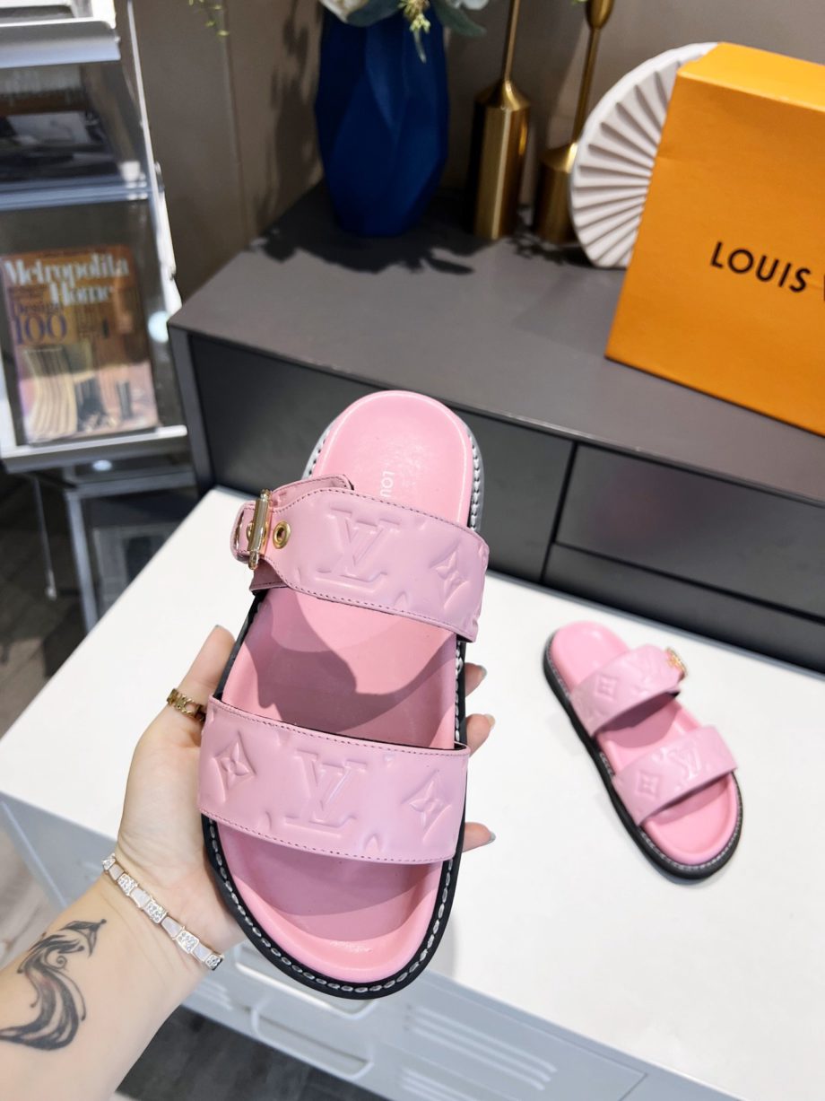 louis vuitton Women's Bom Dia Flat Mule Pink For Women