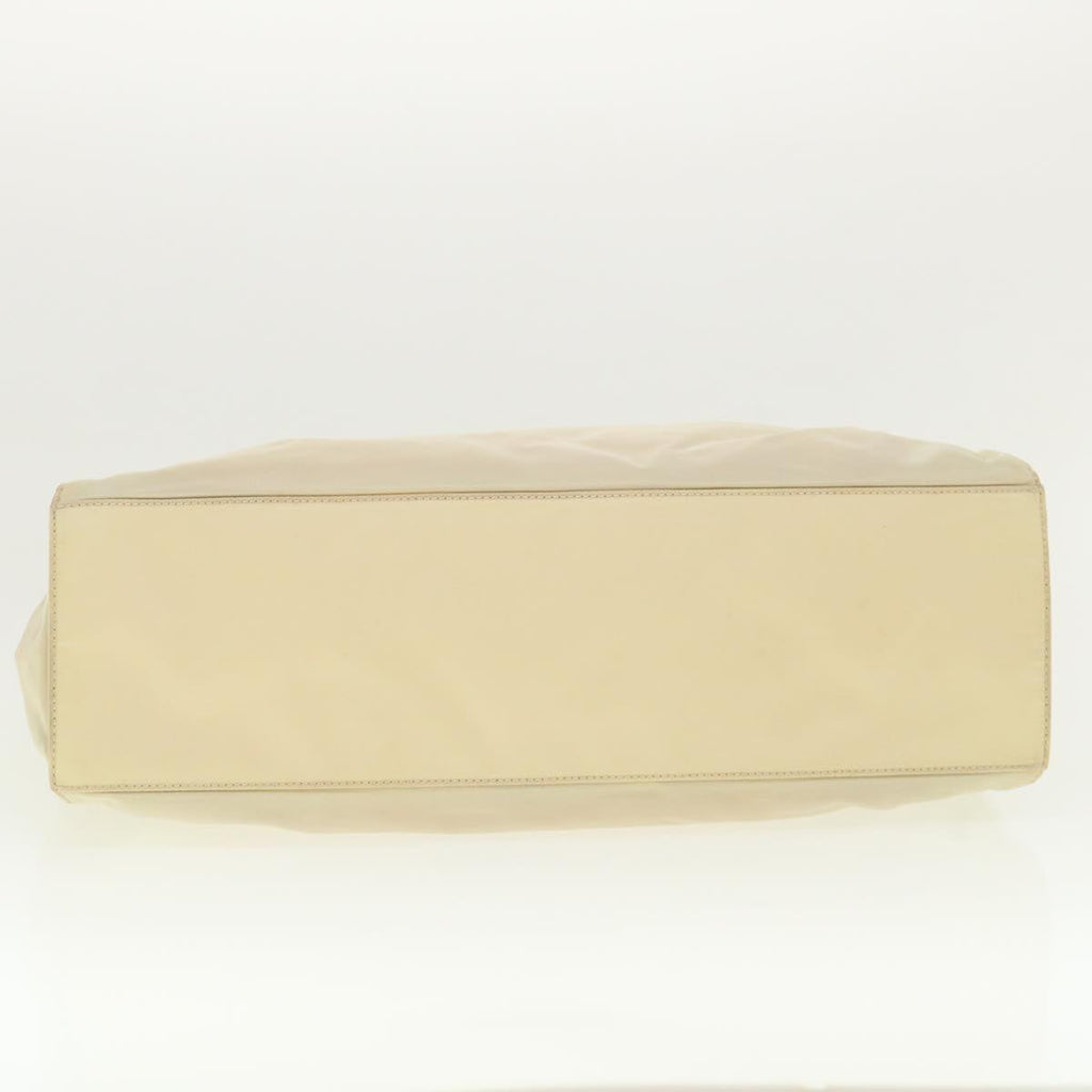 PRADA Hand Bag Nylon Beige  hk668