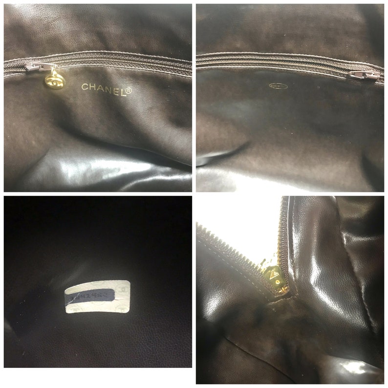 CHANEL Vintage brown caviarskin v stitch, chevron style bag, Speedy bag with golden CC charm