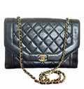 CHANEL Vintage black lambskin chain 2