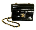 CHANEL Vintage patent enamel black 2