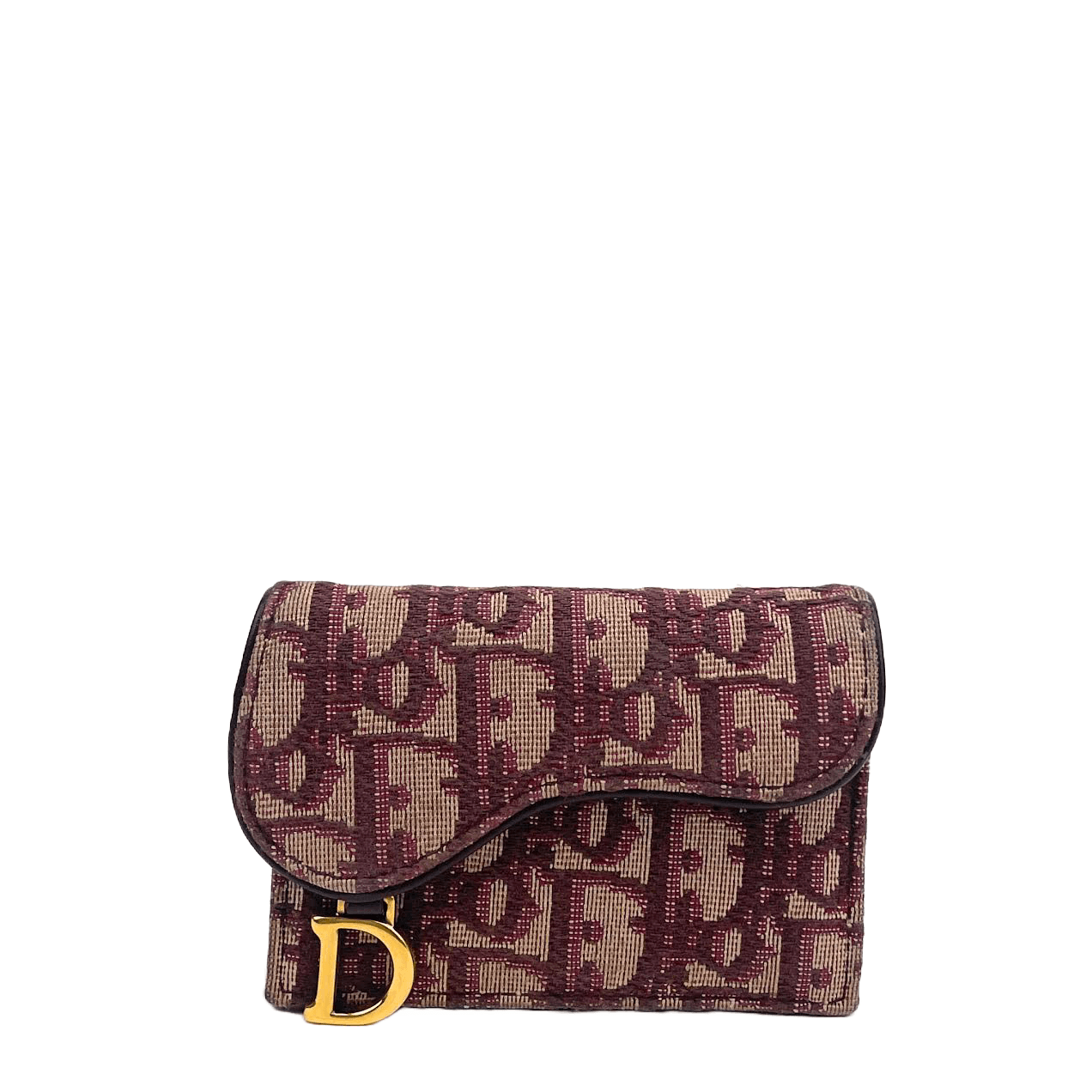 CHRISTIAN DIOR Oblique Saddle Compact Canvas Wallet -OUTLET ITEM FINAL SALE
