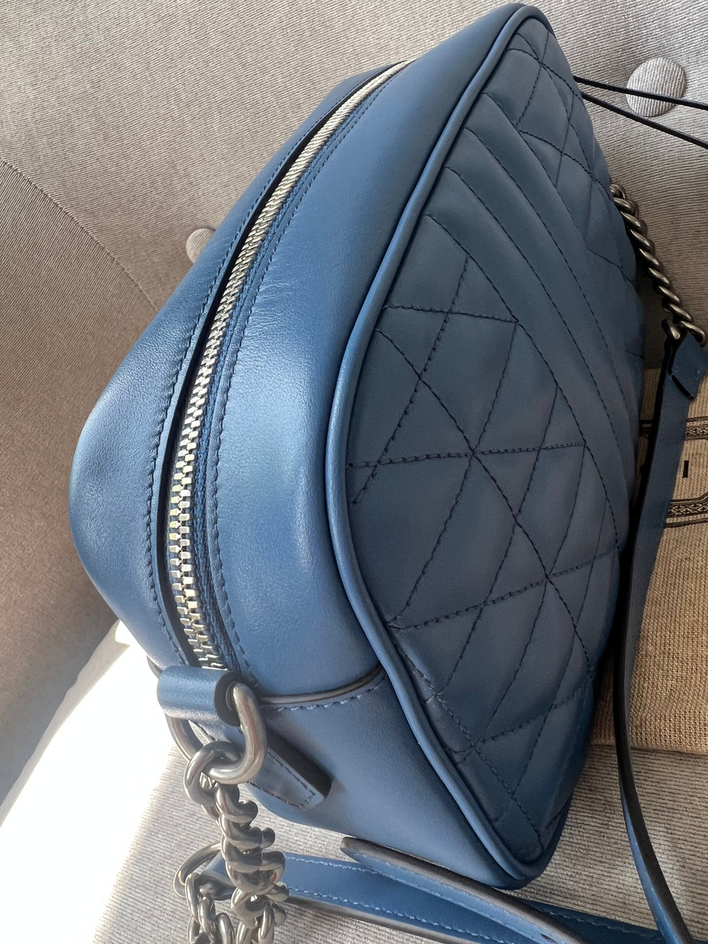 Gucci Aria GG Blue Marmont Small Shoulder Bag (RRP ��1250)
