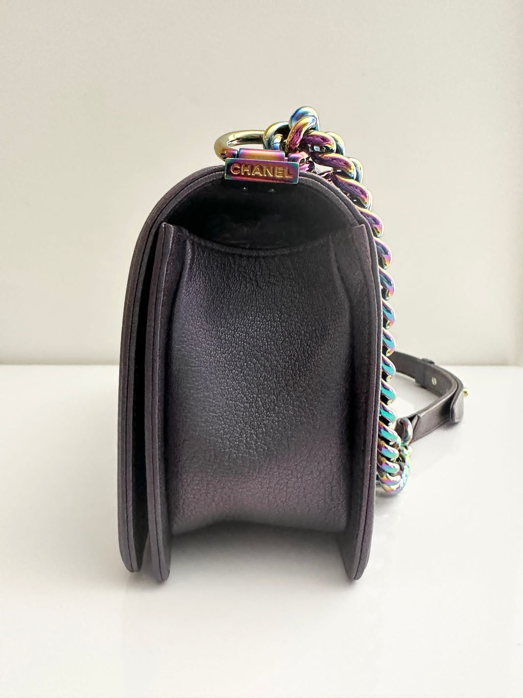 CHANEL Old Medium Boy Purple Mermaid