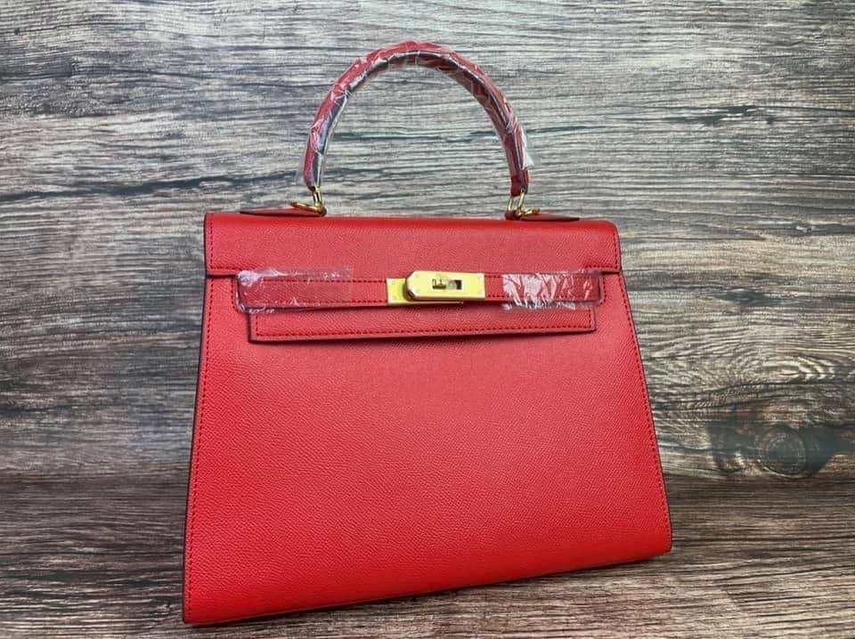 Hermes Kelly 25 cm Rouge VIF Courchevel GHW (SPECIAL)