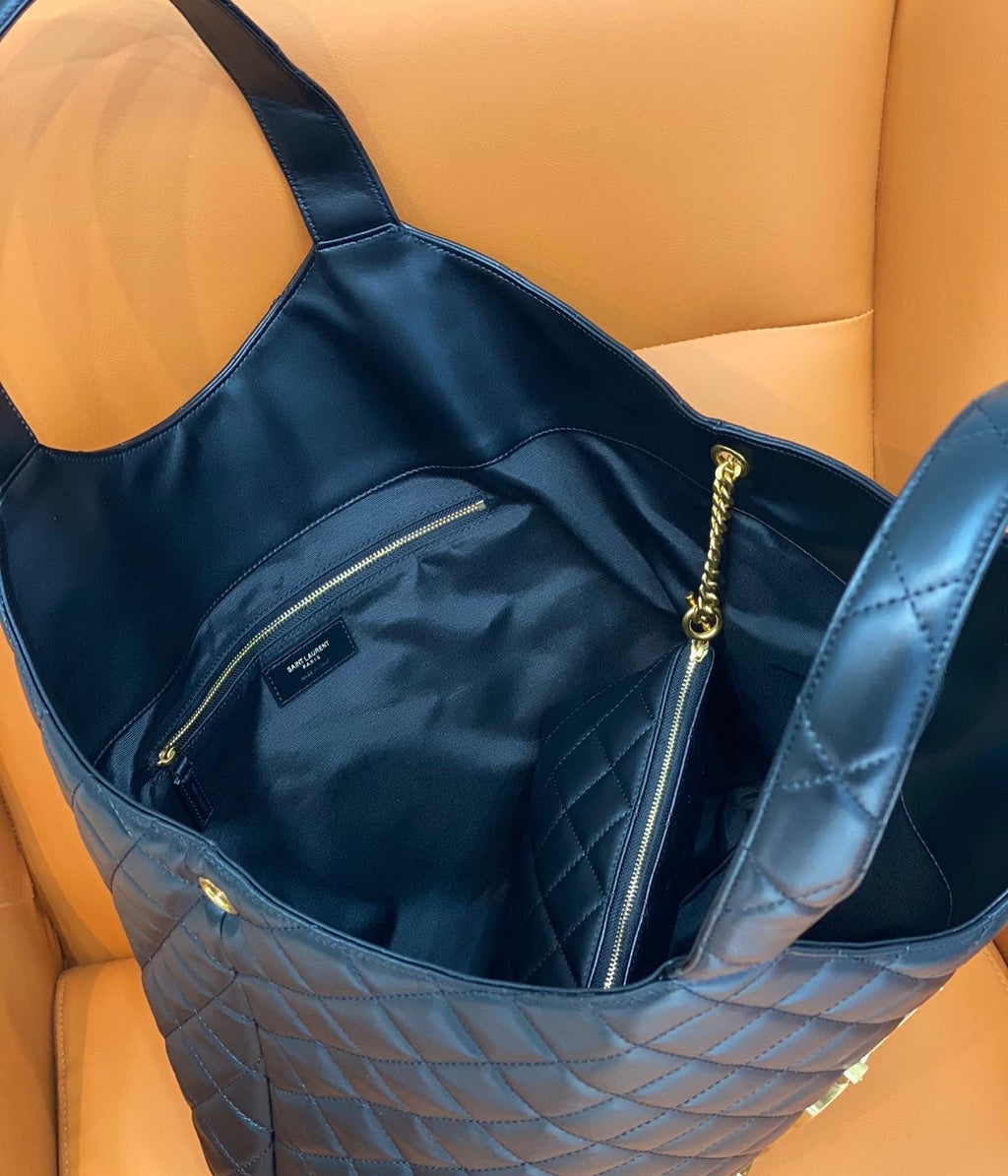 YSL ICARE MAXI SHOPPING BAG IN QUILTED LAMBSKIN