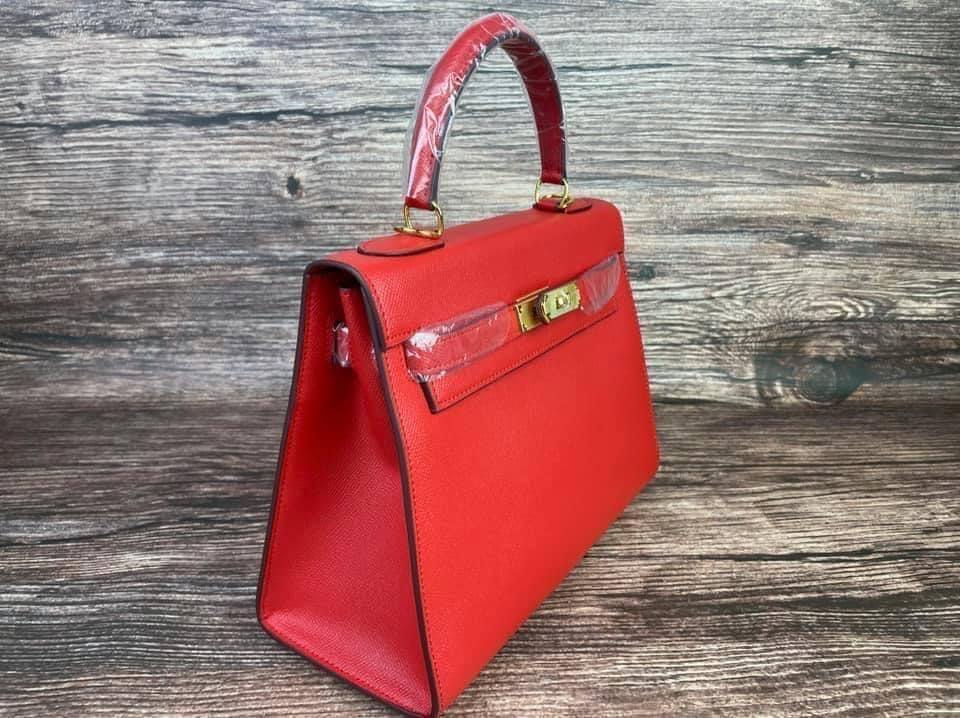 Hermes Kelly 25 cm Rouge VIF Courchevel GHW (SPECIAL)