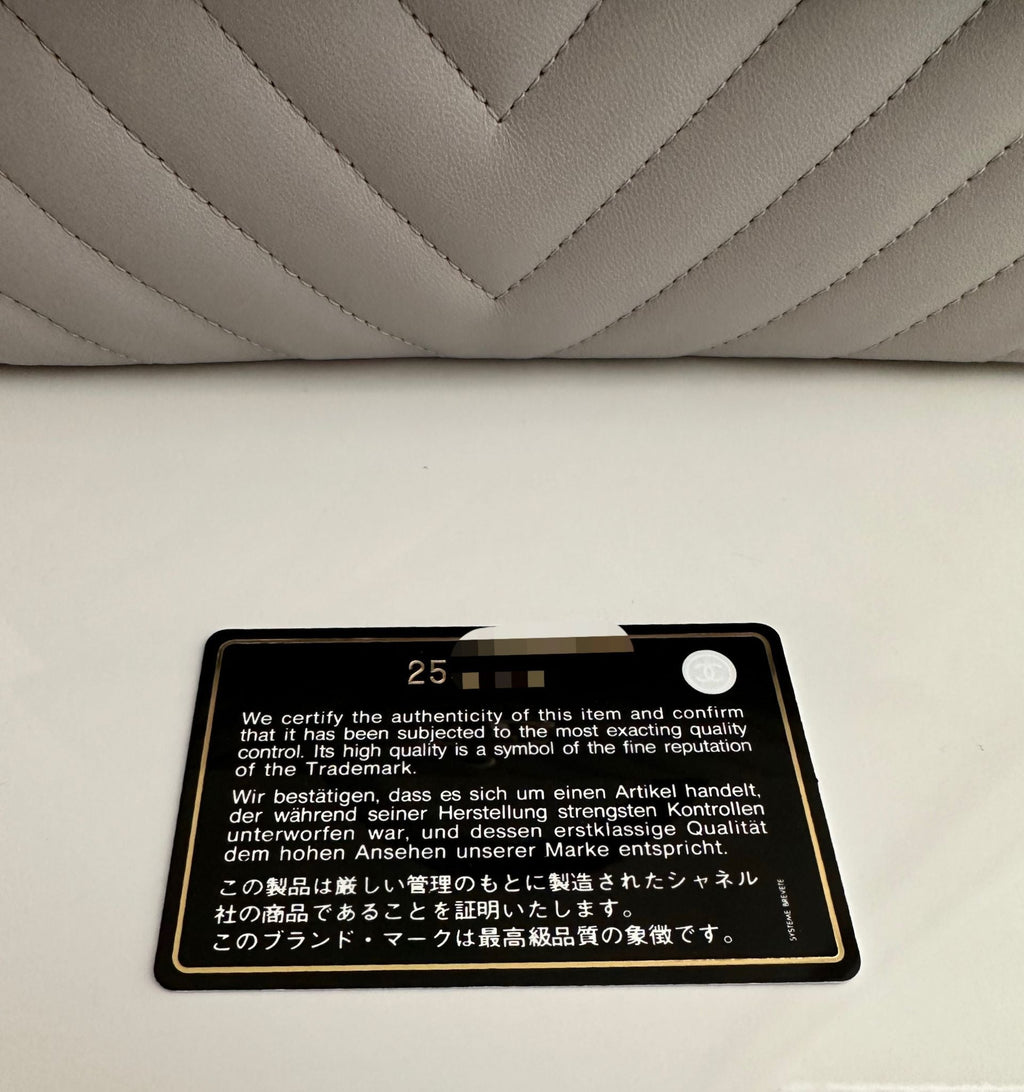 CHANEL Trendy CC Dual Handle Small Chevron Lambskin Leather