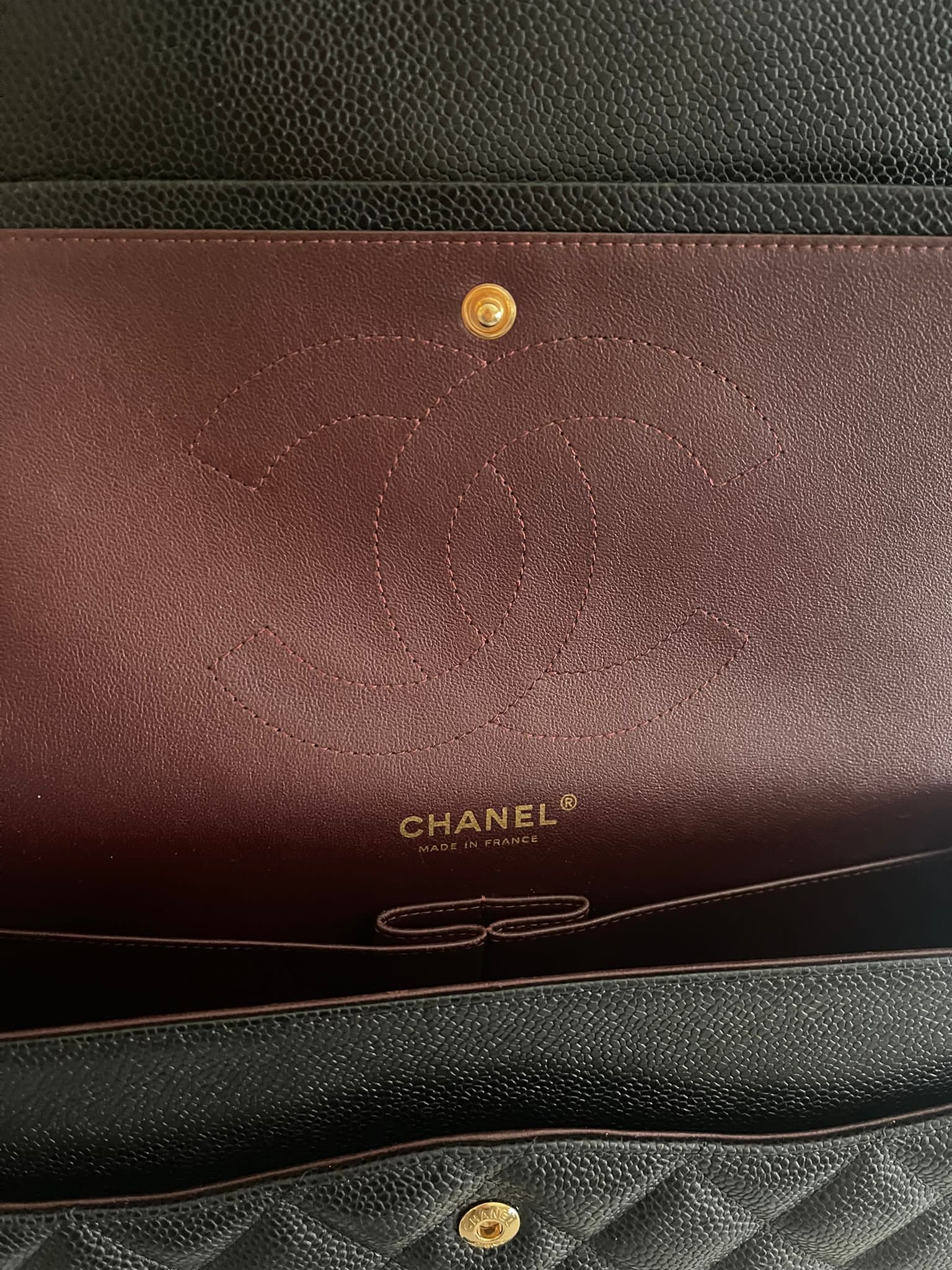 CHANEL Jumbo Classic Double Flap Caviar Black