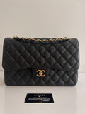 CHANEL Jumbo Classic Double Flap Caviar Black