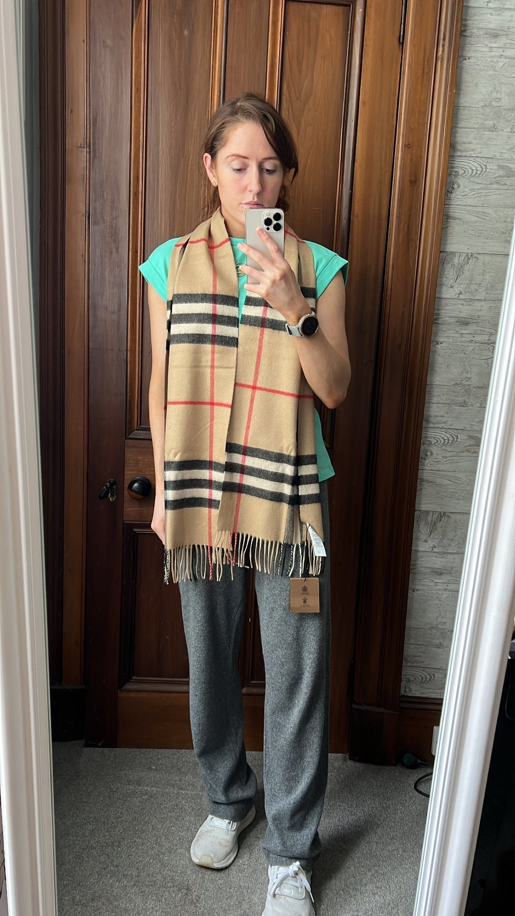 Burberry Classic Check Archive Beige Cashmere Scarf (RRP £420)