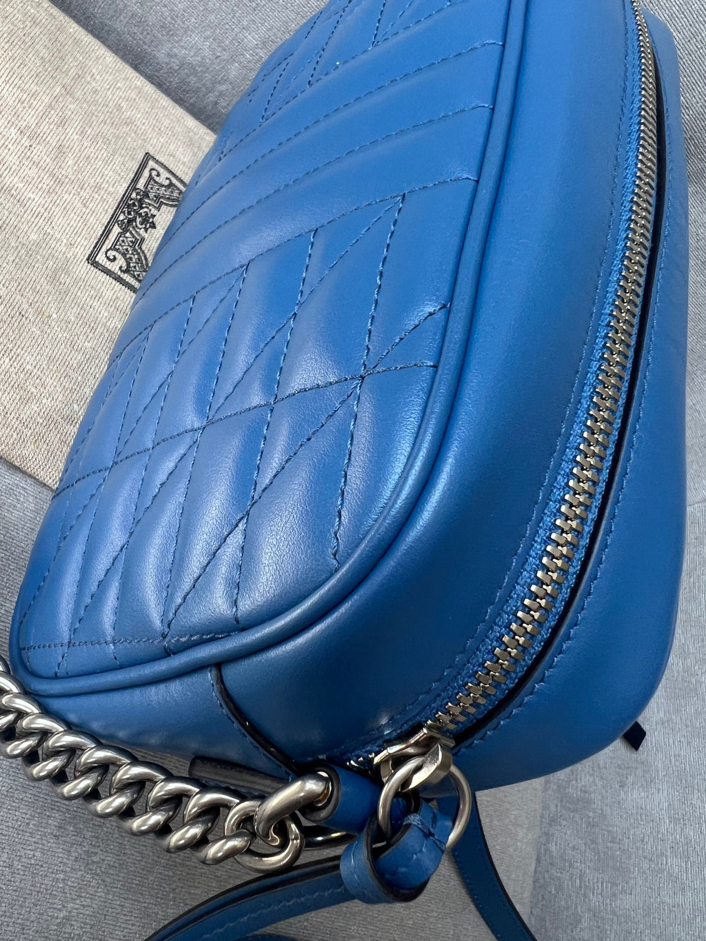 Gucci Aria GG Blue Marmont Small Shoulder Bag (RRP ��1250)