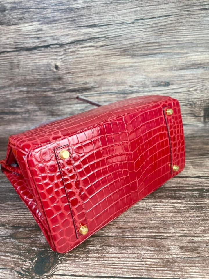 Hermes Birkin 30cm rouge H alligator mat matte gold hardware (SPECIAL)