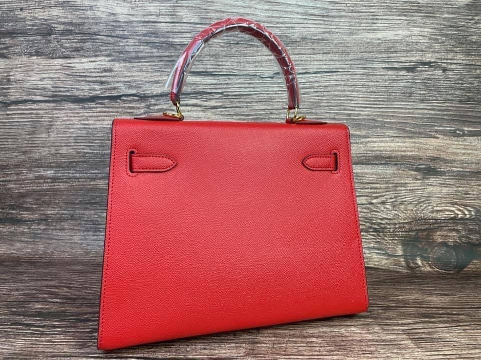 Hermes Kelly 25 cm Rouge VIF Courchevel GHW (SPECIAL)