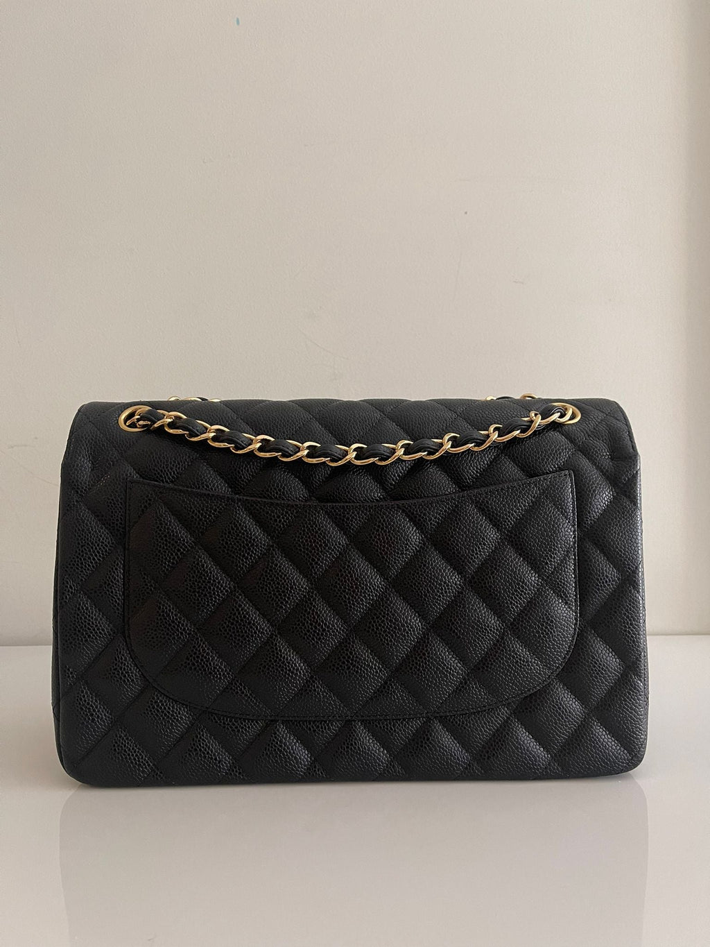 CHANEL Jumbo Classic Double Flap Caviar Black