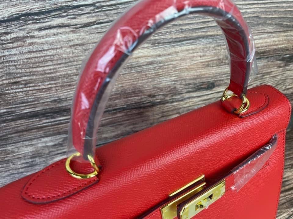 Hermes Kelly 25 cm Rouge VIF Courchevel GHW (SPECIAL)