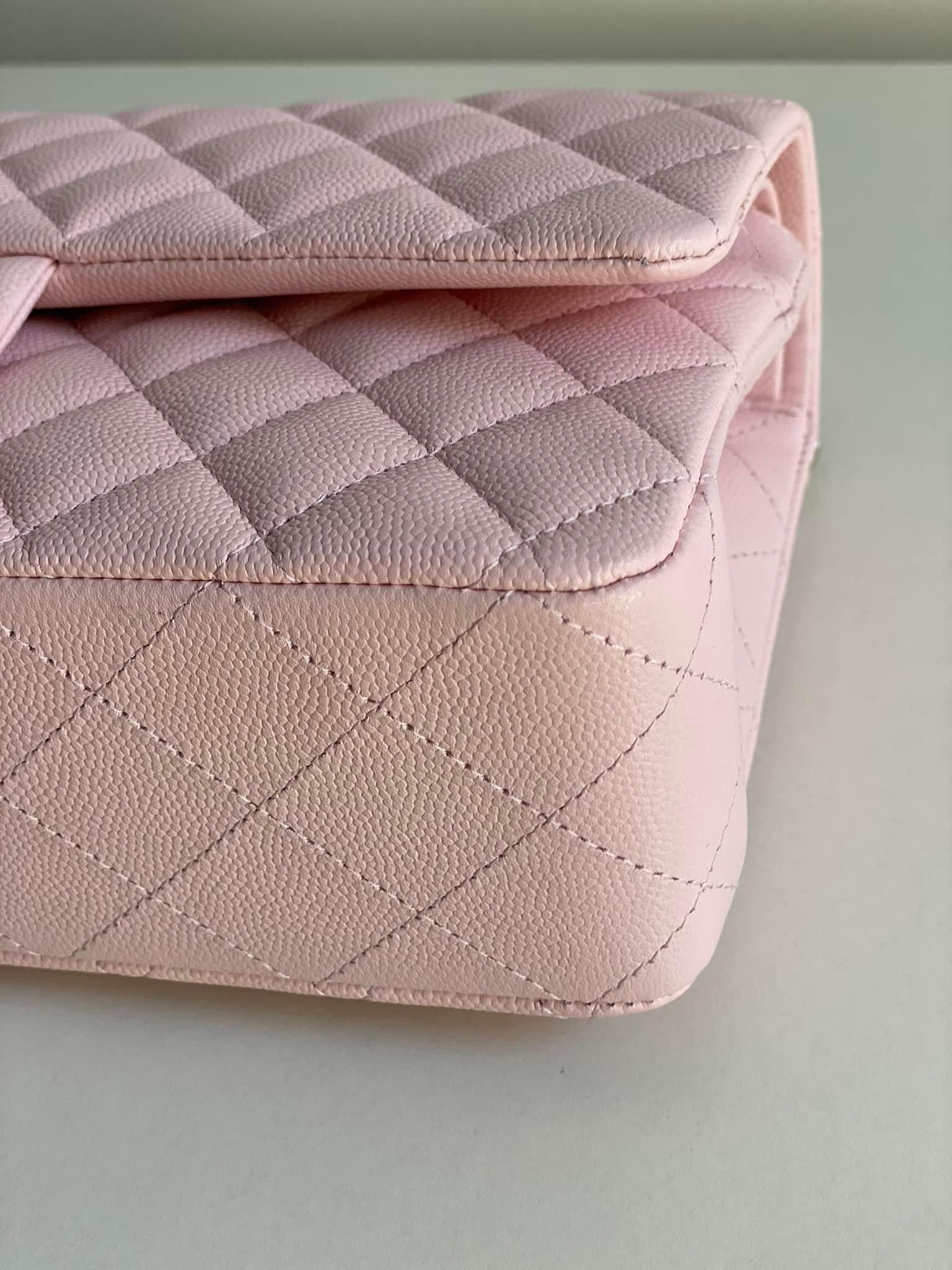 Chanel Classic Medium Flap Caviar 22S Pink Gold Hardware