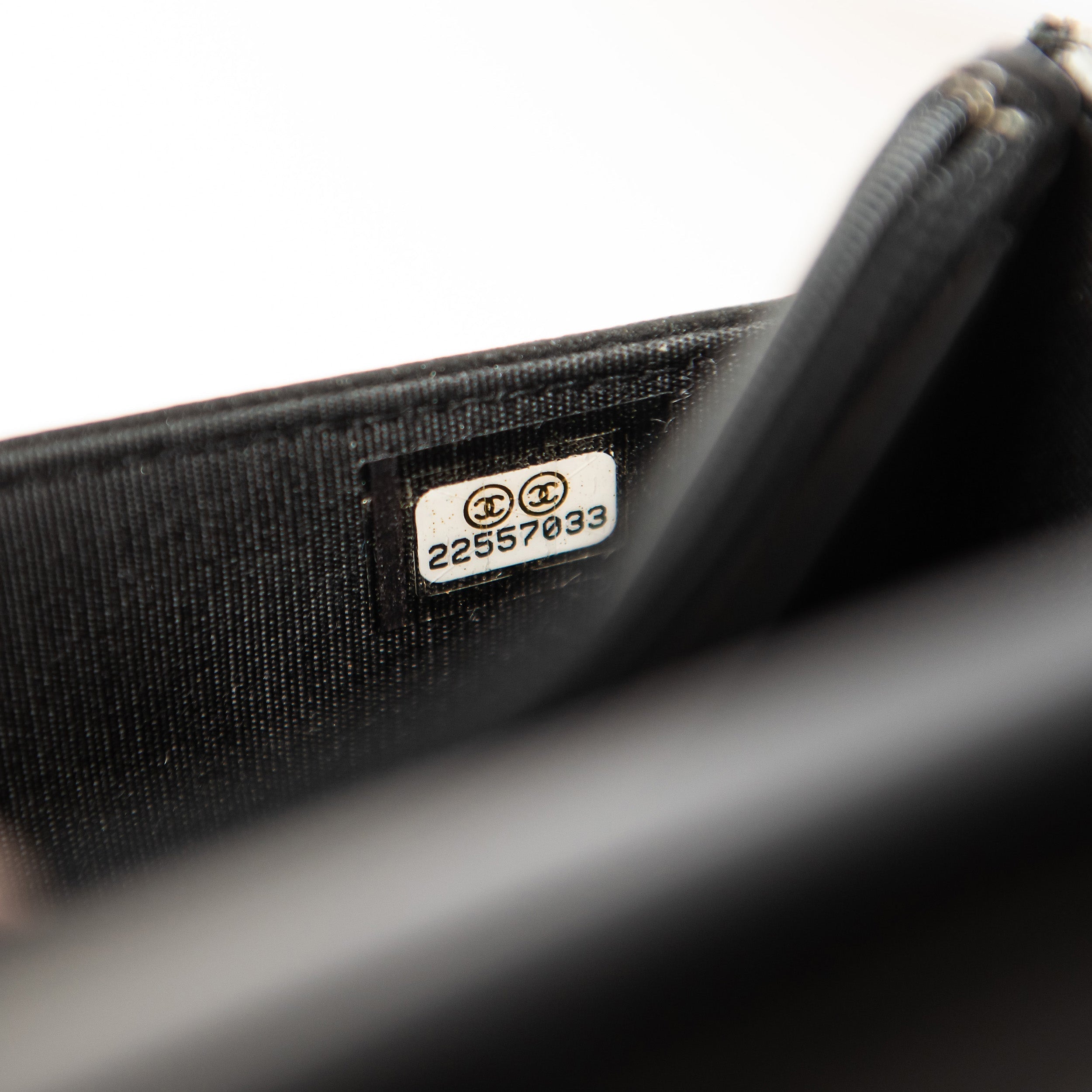 CHANEL Wallet On Chain WOC Silver & Black