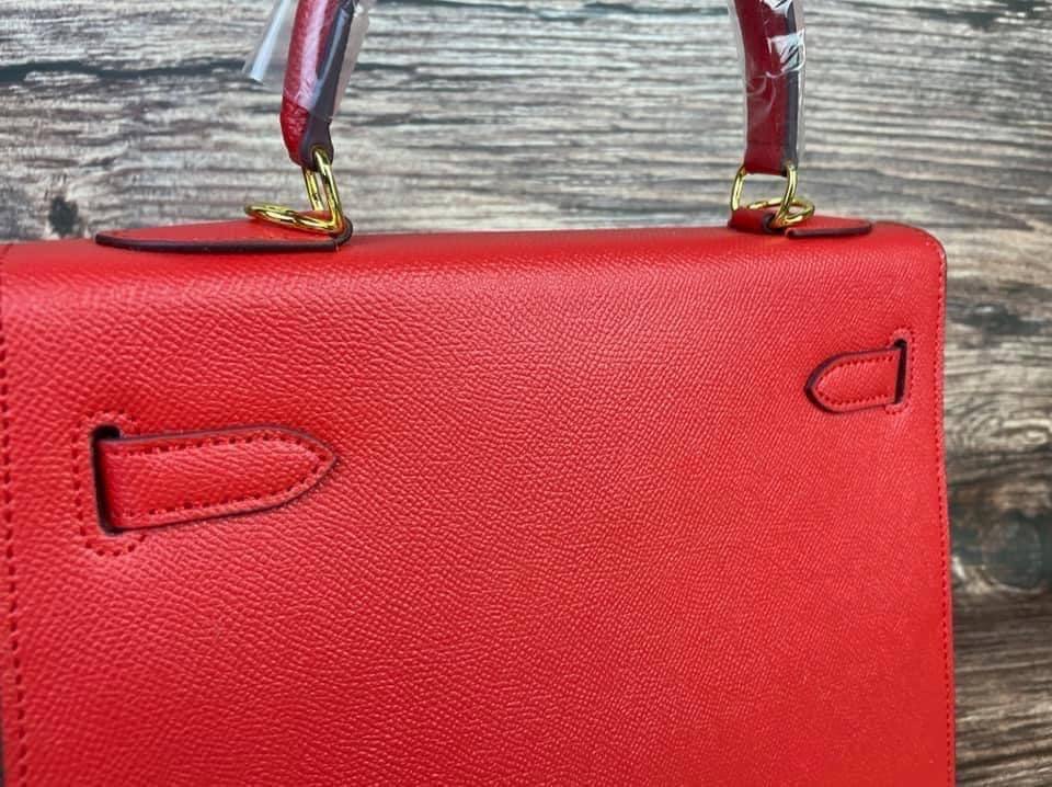 Hermes Kelly 25 cm Rouge VIF Courchevel GHW (SPECIAL)