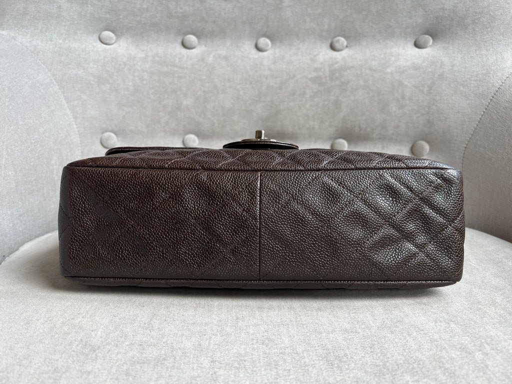 Chanel Jumbo Single Flap in Brown Caviar