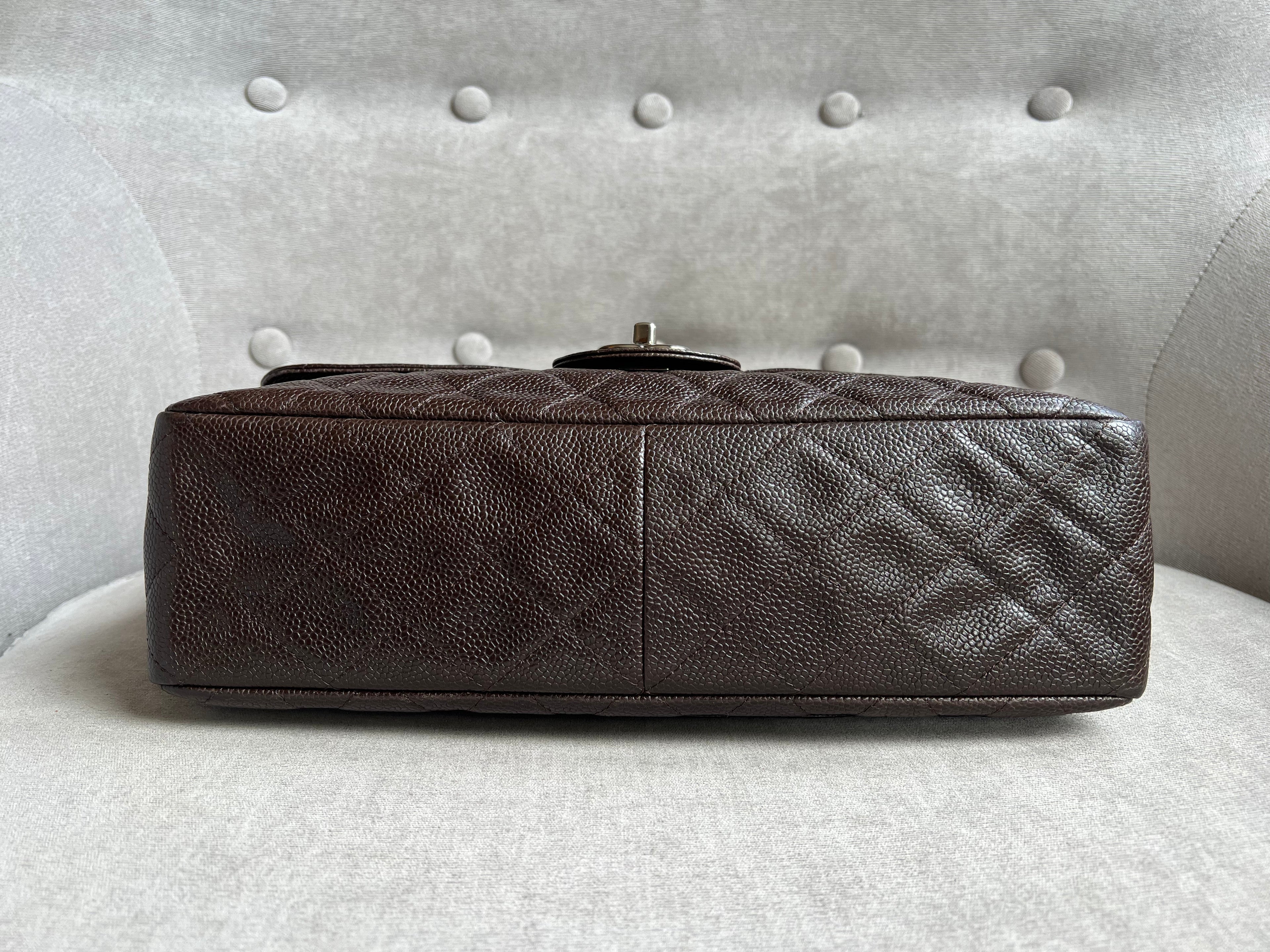 Chanel Jumbo Single Flap in Brown Caviar