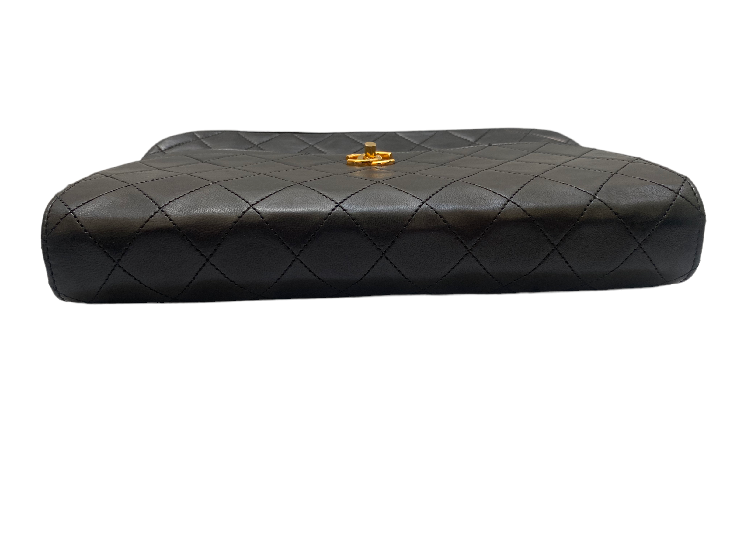 Chanel vintage dark blue quilted flap bag