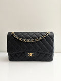 CHANEL Jumbo Classic Double Flap Caviar Black
