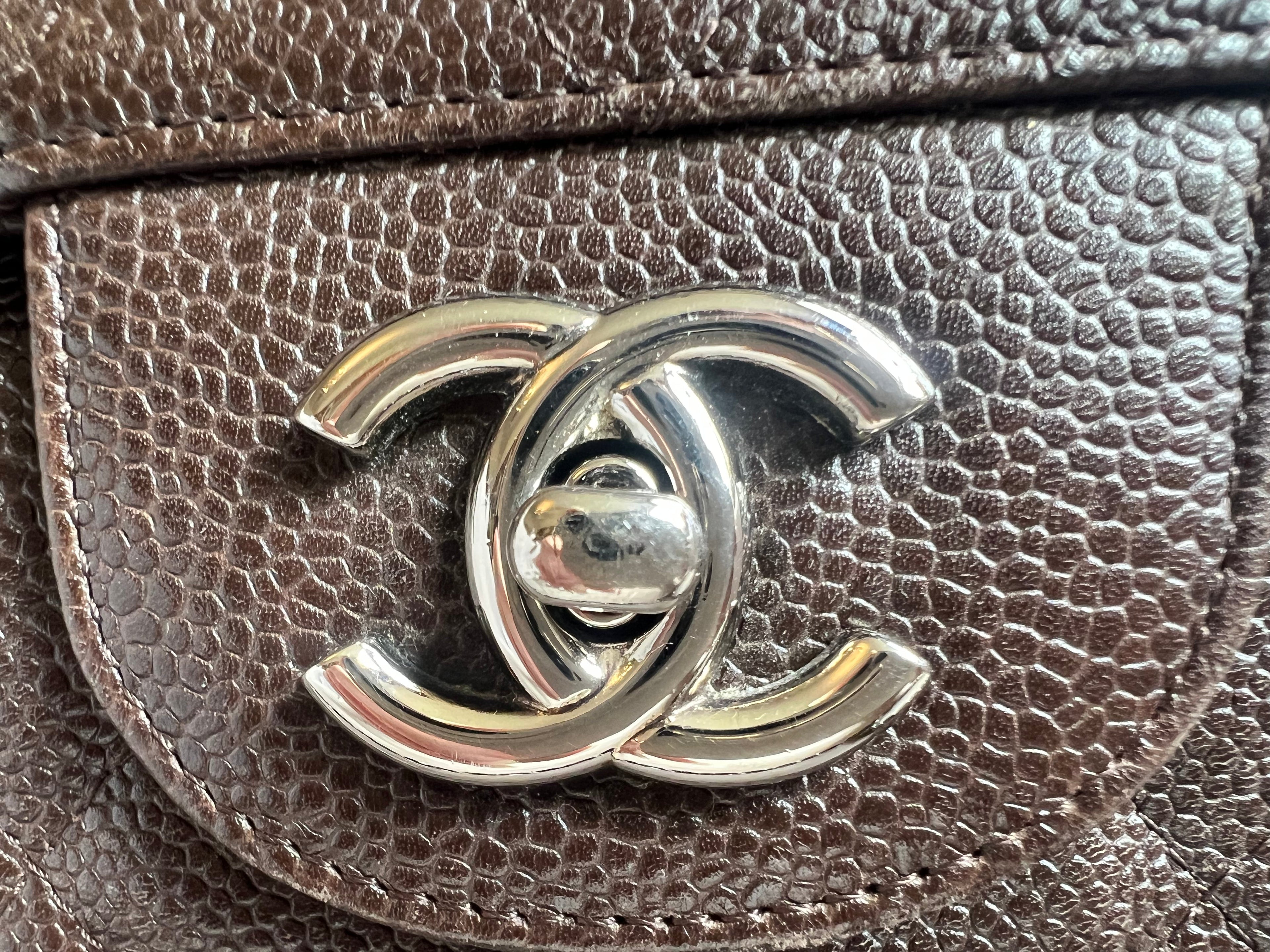 Chanel Jumbo Single Flap in Brown Caviar